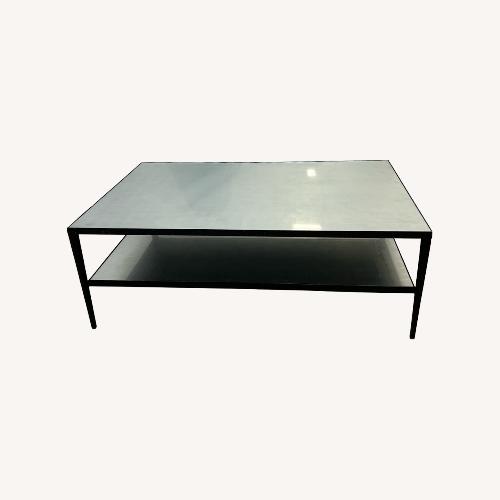 Used Vintage Iron and Glass Coffee Table for sale on AptDeco