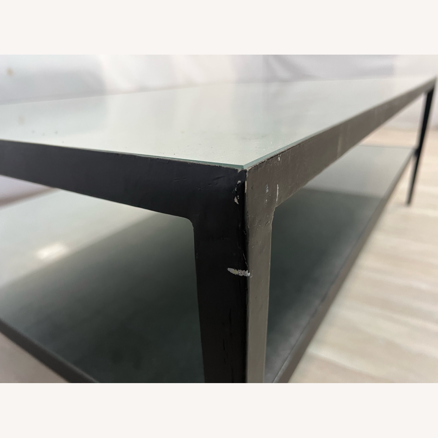 Vintage Iron and Glass Coffee Table - image-5