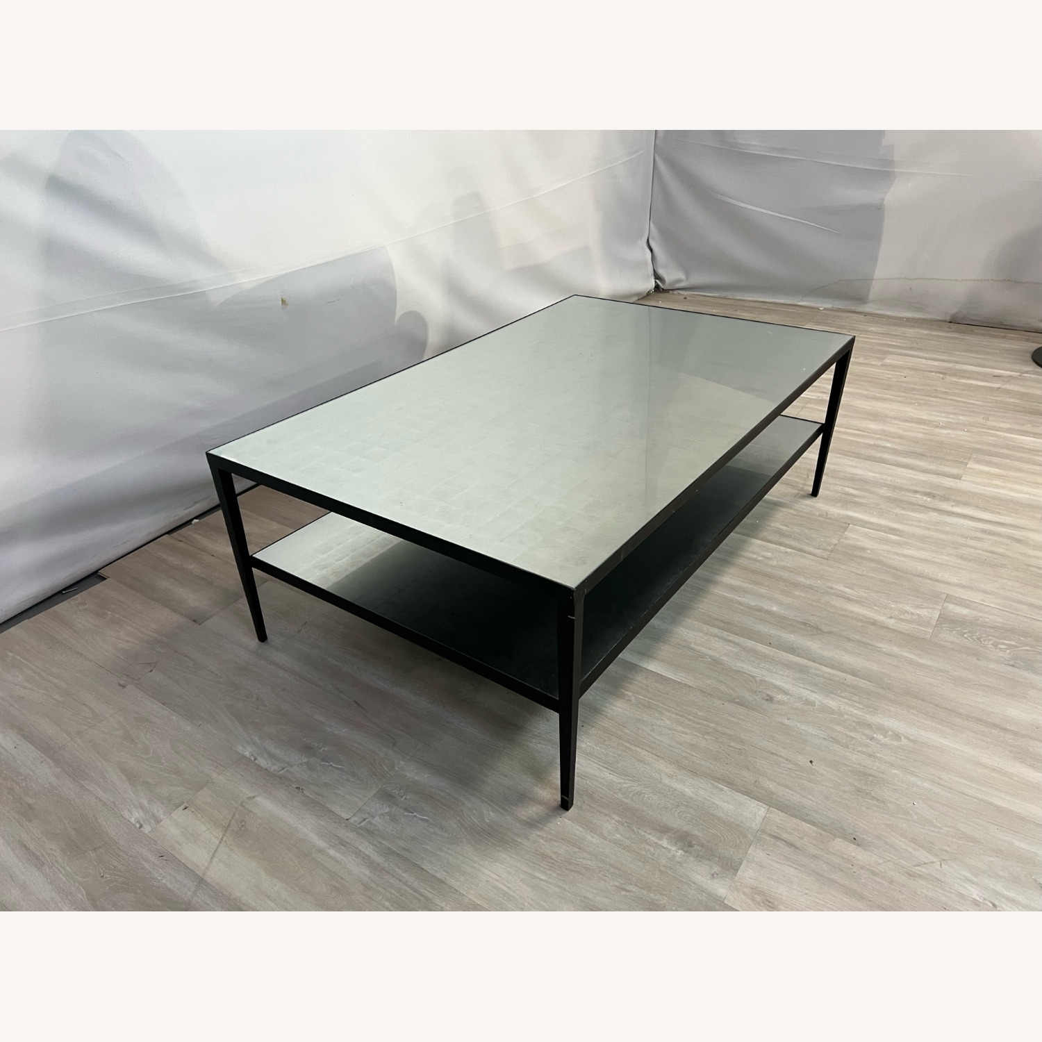Vintage Iron and Glass Coffee Table - image-2