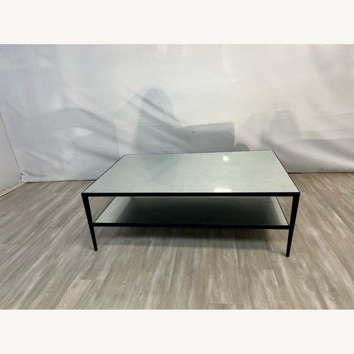 Used Vintage Iron and Glass Coffee Table for sale on AptDeco