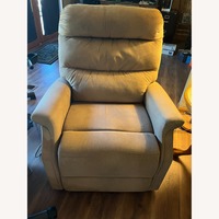 Upholstered Lift Assist Power Recliner Tan/Beige