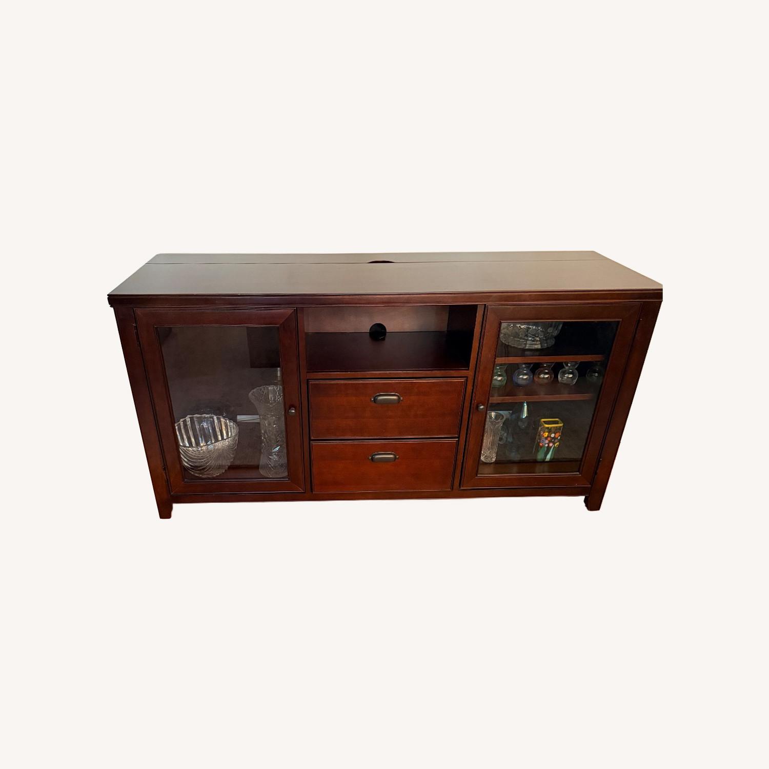 Dark Brown Media Storage - image-0