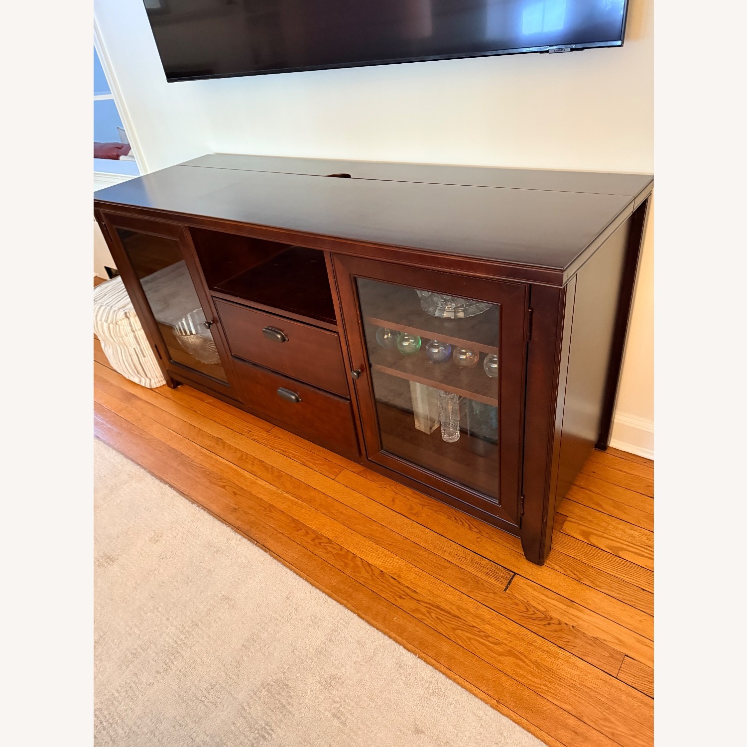 Dark Brown Media Storage - image-1