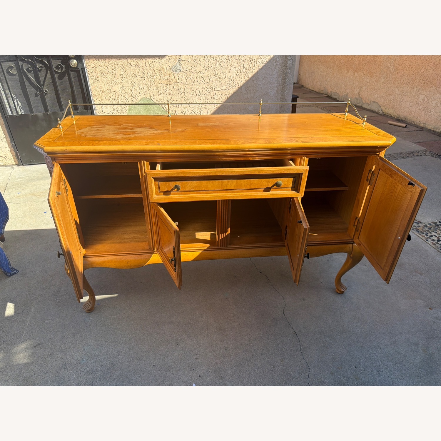 Vintage/Antique Light Brown Media Storage - image-4