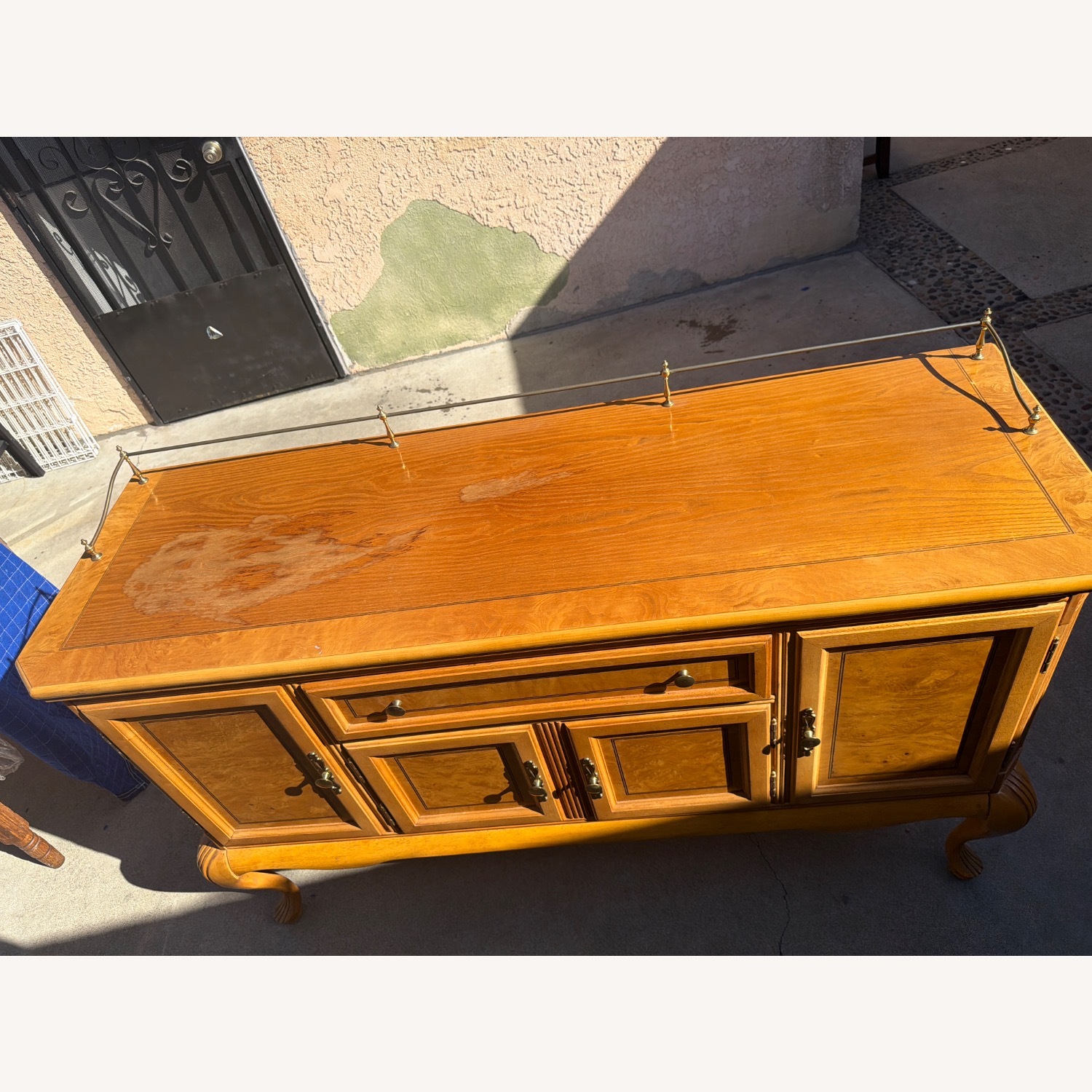 Vintage/Antique Light Brown Media Storage - image-3