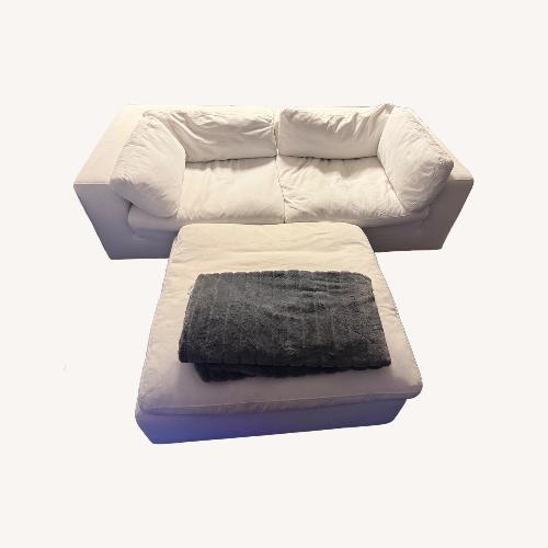 Used Modani  White Fabric 3+ Piece Sectional for sale on AptDeco