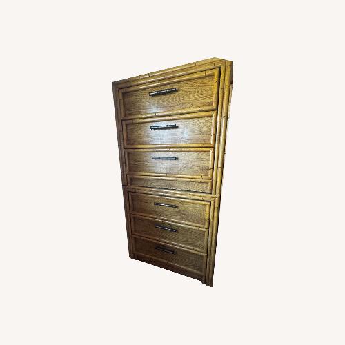 Used Vintage Bamboo-Style Tall Chest of Drawers for sale on AptDeco
