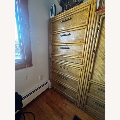 Used Vintage Bamboo-Style Tall Chest of Drawers for sale on AptDeco