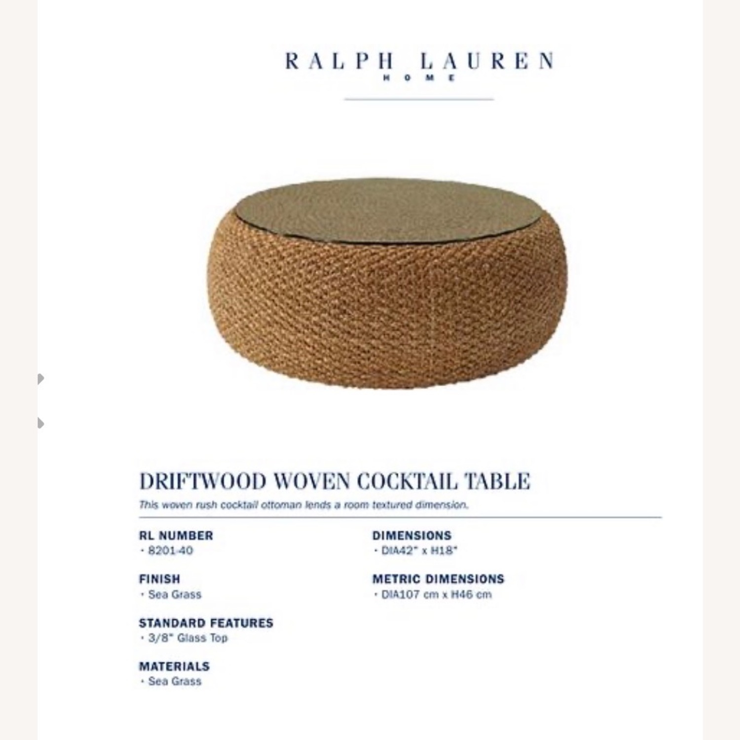 Ralph Lauren Desert Modern Cocktail Table - image-1