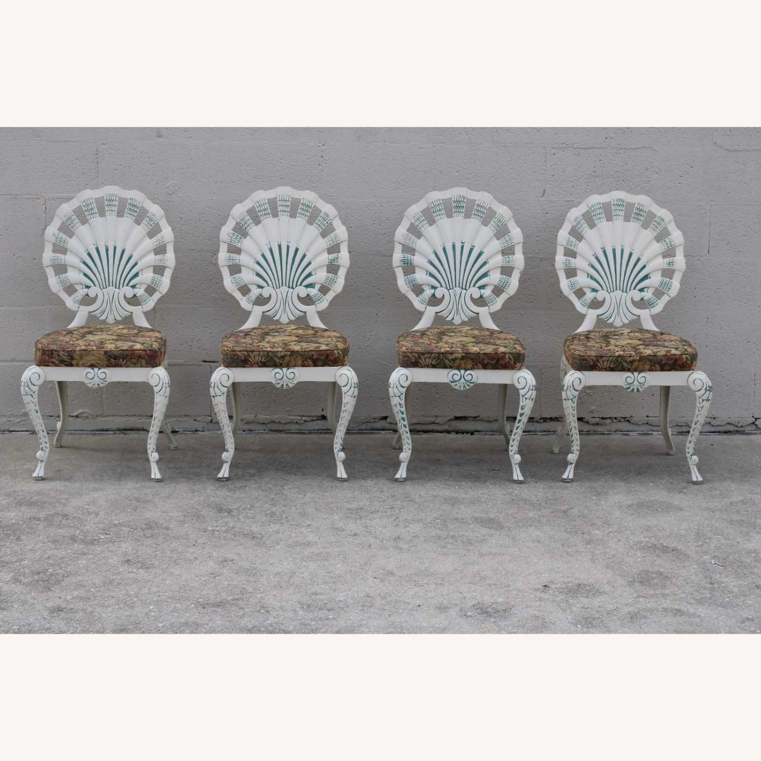 Brown Jordan Aluminum Grotto Shell Back Chairs 8 - image-3