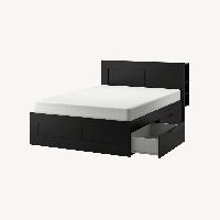 IKEA Brimnes Black Queen Bed