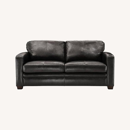 Used Raymour & Flanigan Trent Queen Leather Sleeper Sofa for sale on AptDeco