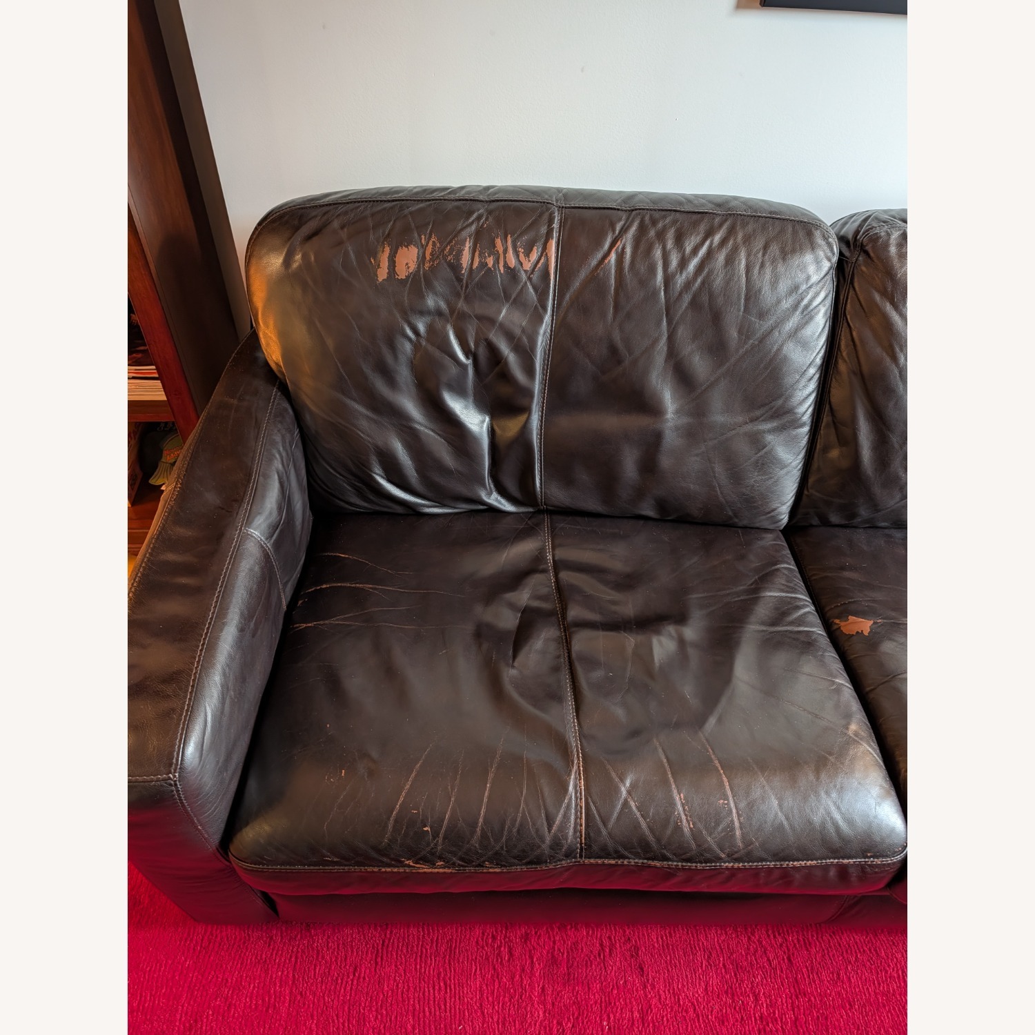 Raymour & Flanigan Trent Queen Leather Sleeper Sofa - image-3