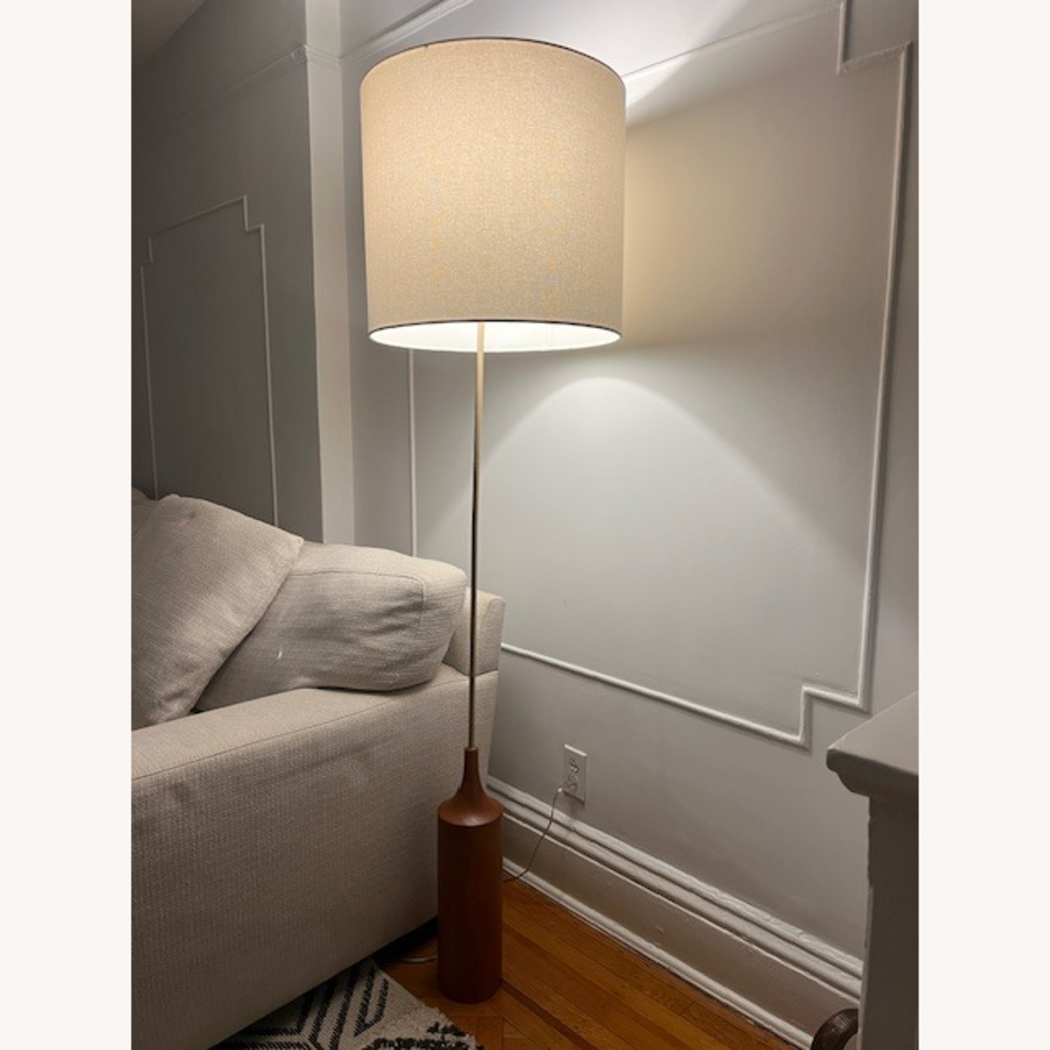West Elm Hudson Wood Base Floor Lamp 68" - image-2