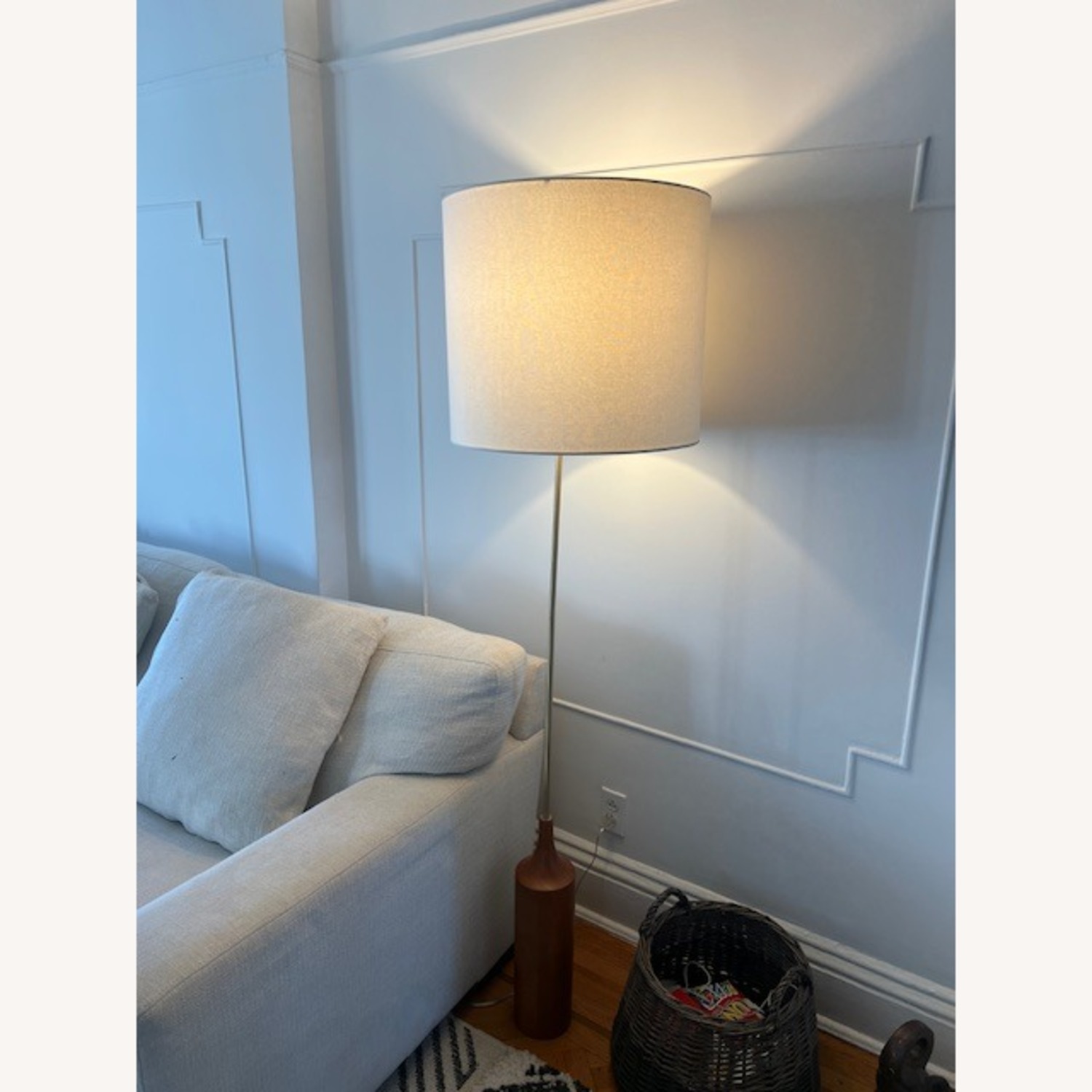 West Elm Hudson Wood Base Floor Lamp 68" - image-4