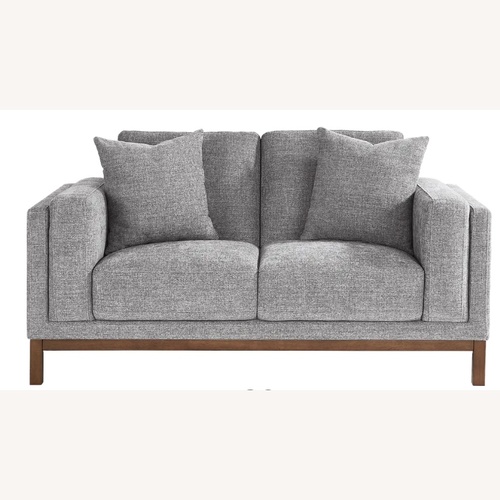 Used Rooms To Go Brinkley Dark Gray Loveseat for sale on AptDeco
