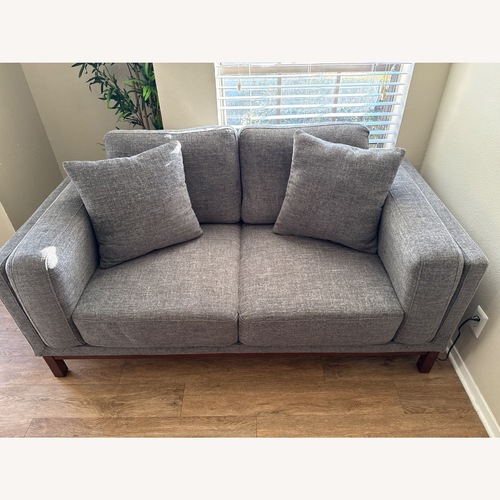 Used Rooms To Go Brinkley Dark Gray Loveseat for sale on AptDeco