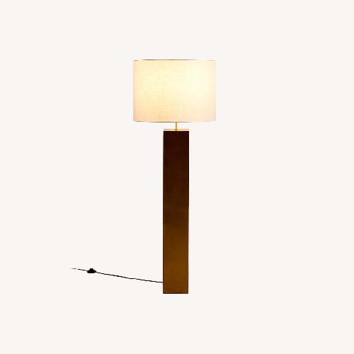 Used Crate & Barrel Gold Brass Floor Lamp for sale on AptDeco
