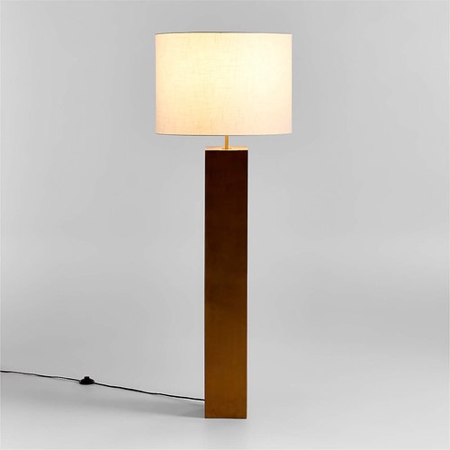 Used Crate & Barrel Gold Brass Floor Lamp for sale on AptDeco