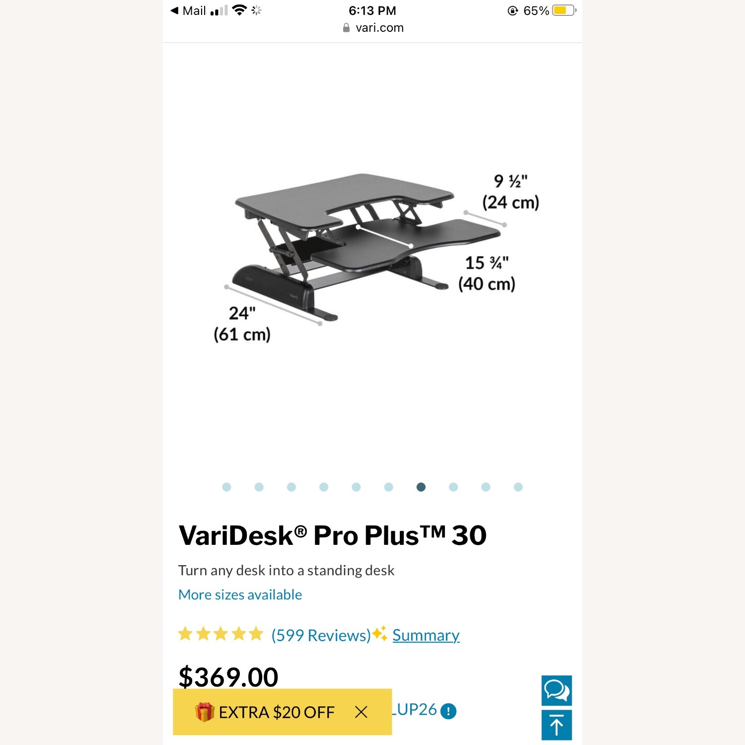 Adjustable Desk Converter by Varidesk - image-3