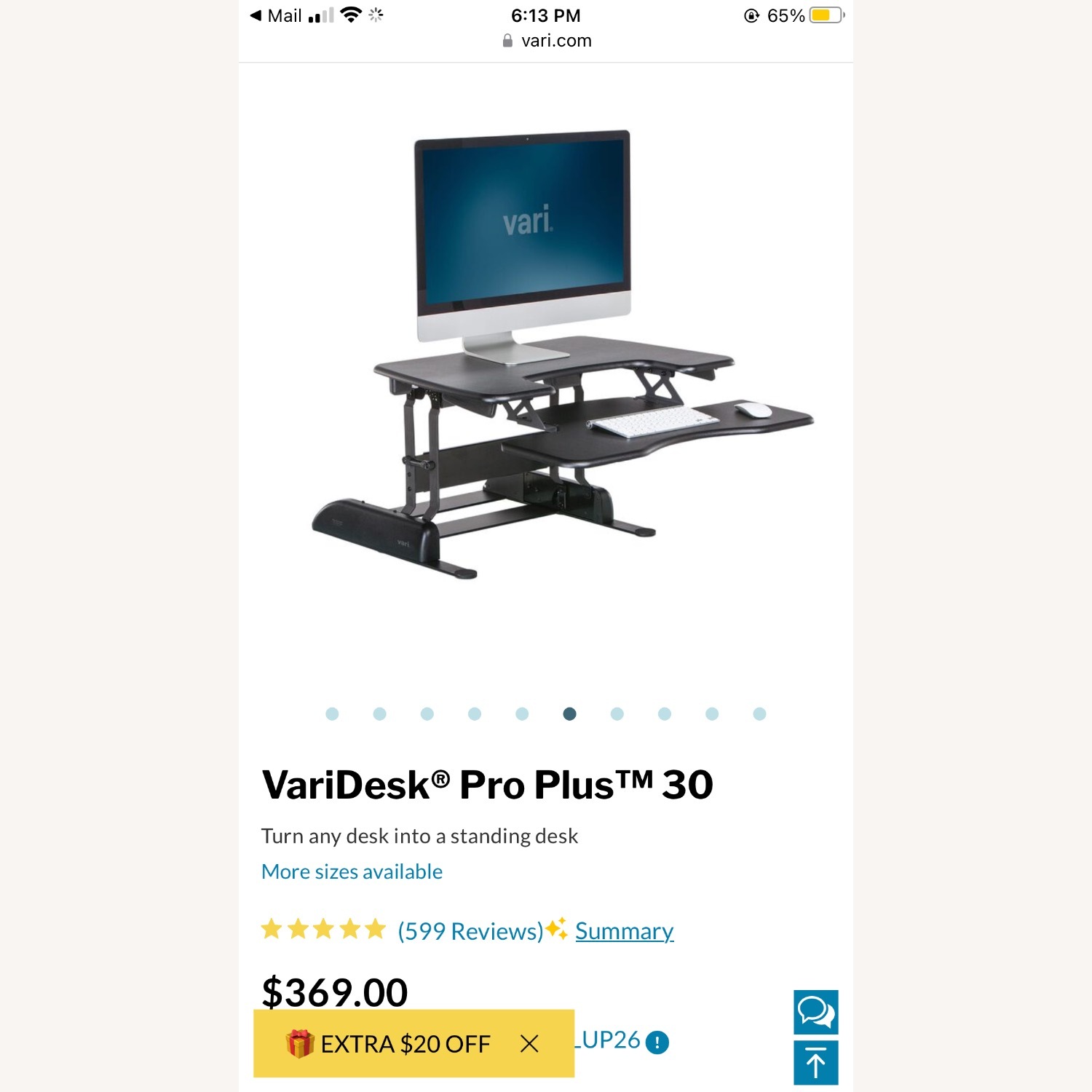 Adjustable Desk Converter by Varidesk - image-4