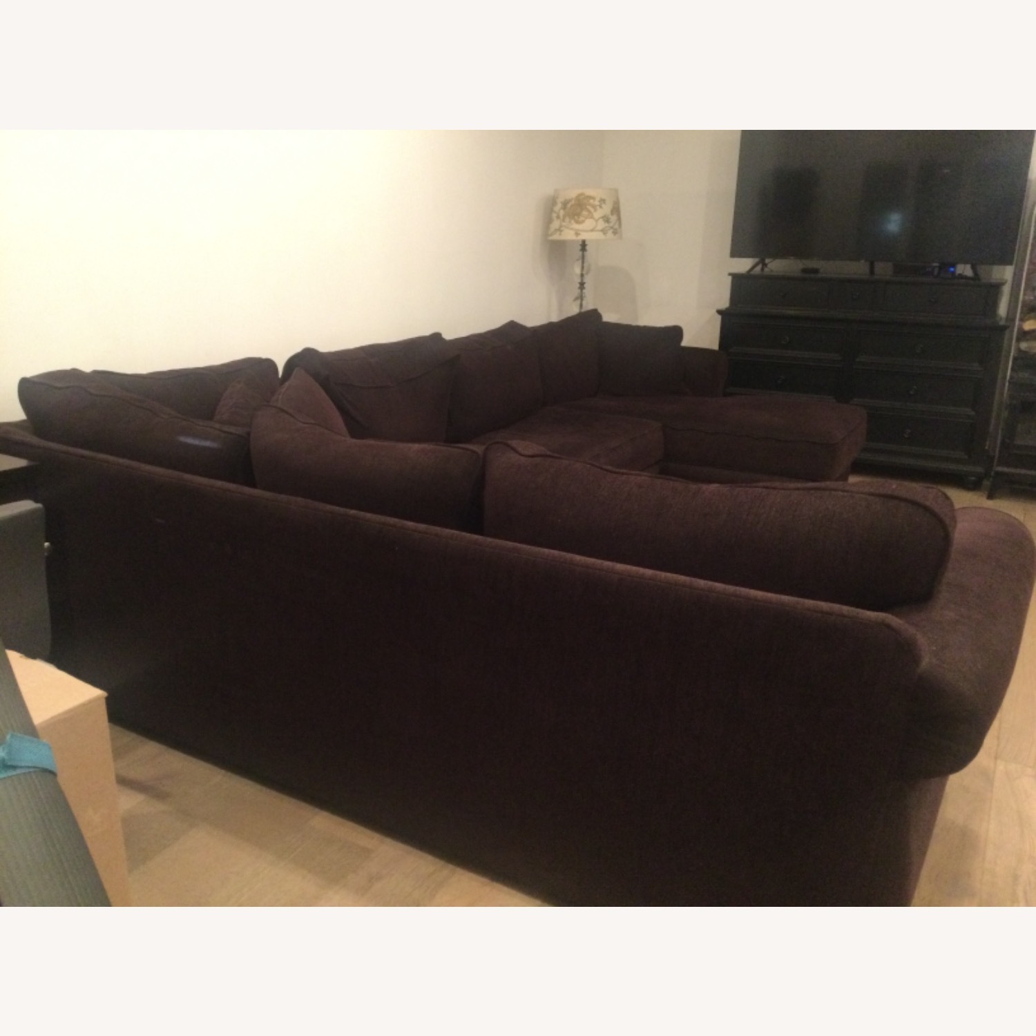 Macy's Dark Brown 3+ Piece Sectional - image-3