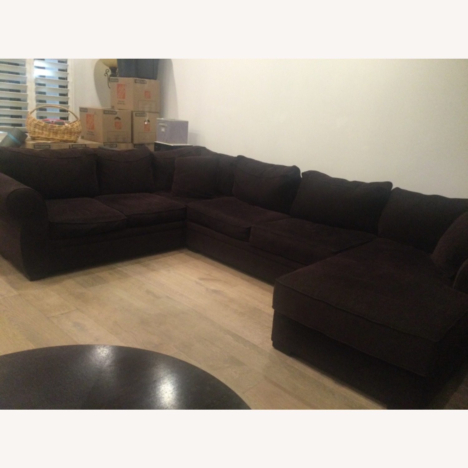 Macy's Dark Brown 3+ Piece Sectional - image-2