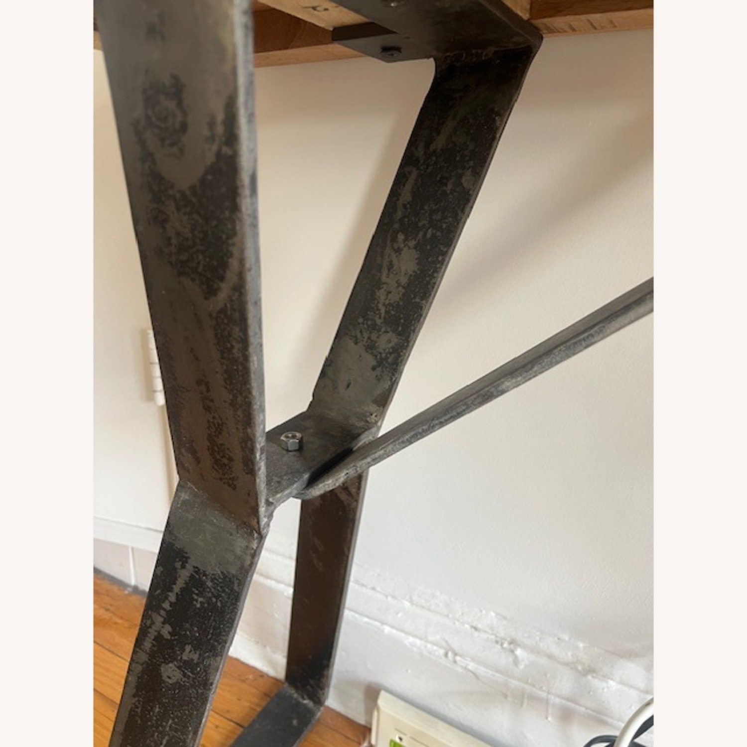 Vintage/Antique Wood & Iron Console Table - image-3