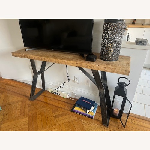 Used Vintage/Antique Wood & Iron Console Table for sale on AptDeco