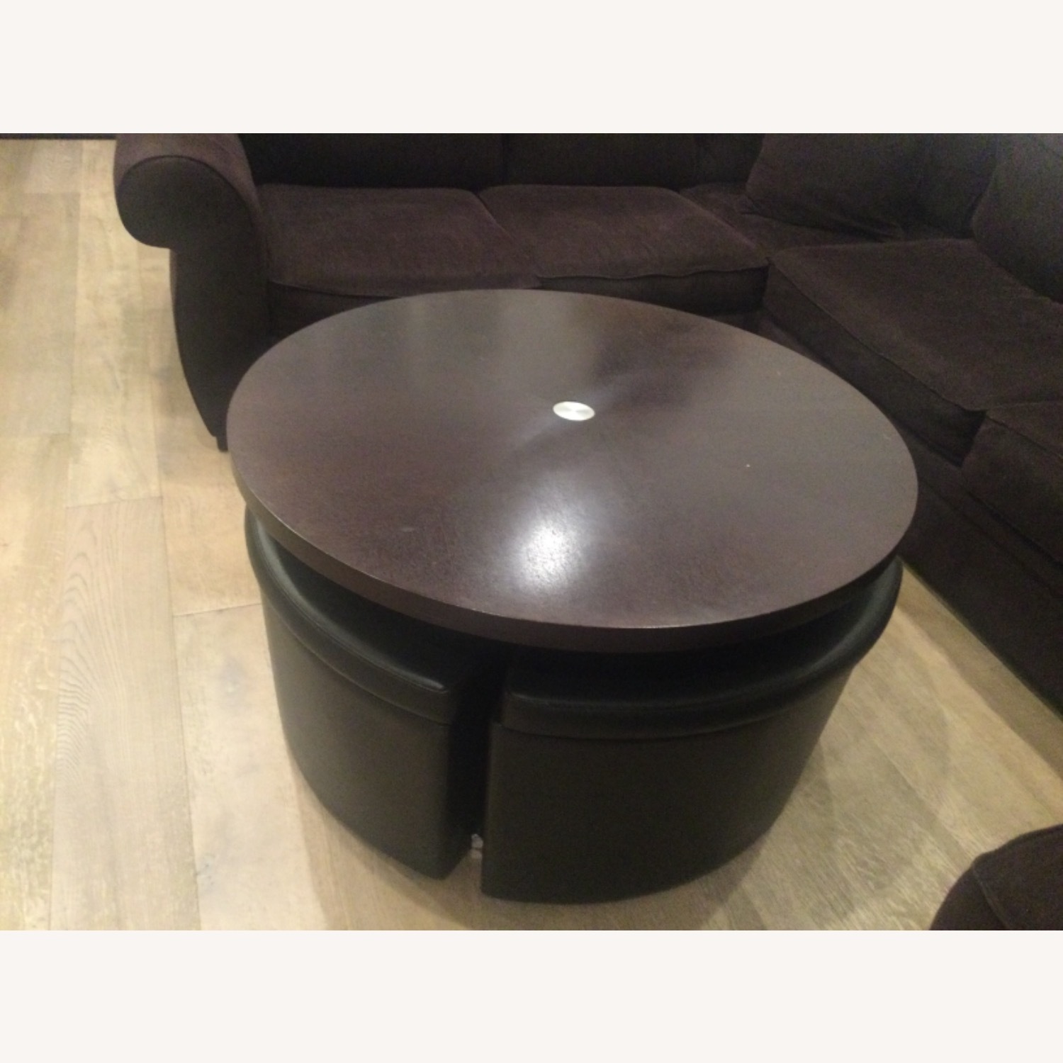 Macy's Dark Brown Coffee Table - image-2
