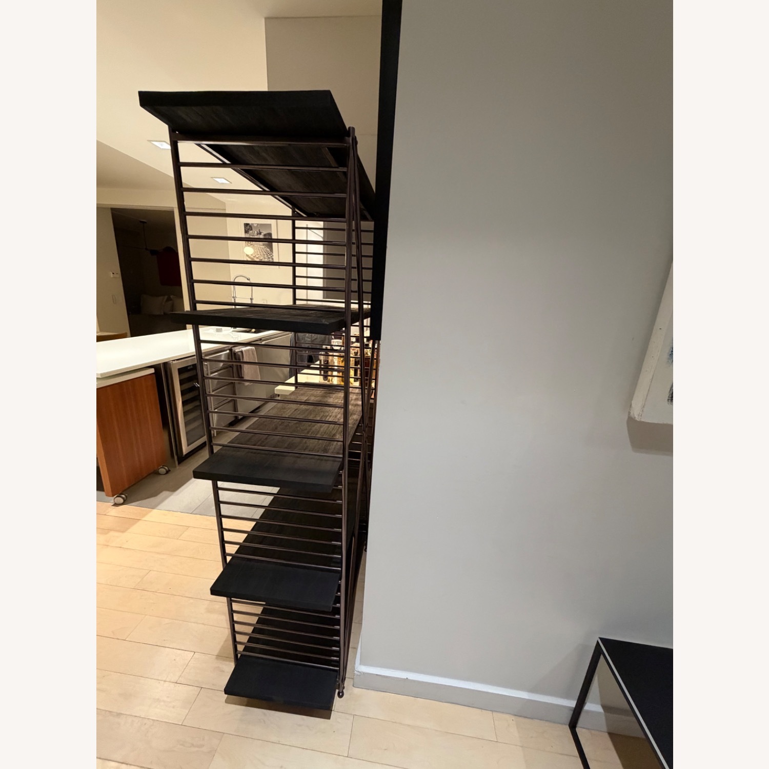 CB2 Scala Black Wood Bookshelf with Metal Frame - image-2