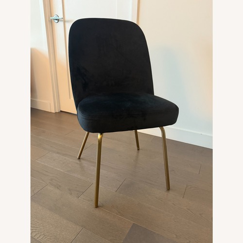 Used Interior Define Dylan Black Velvet Dining Chairs for sale on AptDeco