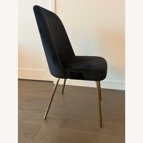 Used Interior Define Dylan Black Velvet Dining Chairs for sale on AptDeco