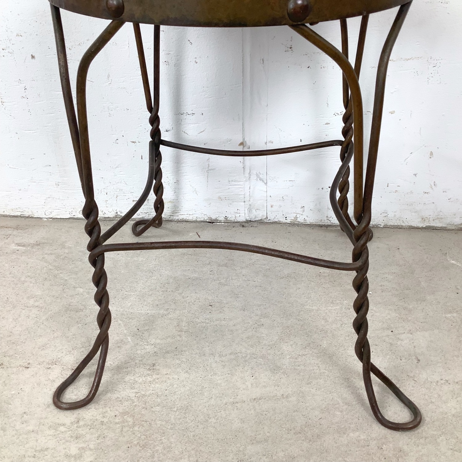 Decorative Wrought Iron Vanity Stool - image-11