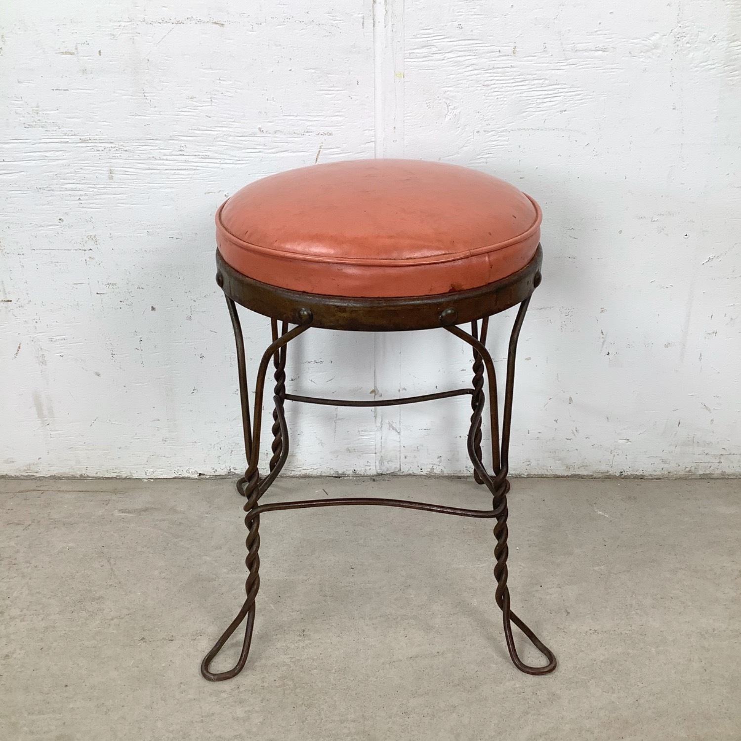 Decorative Wrought Iron Vanity Stool - image-5