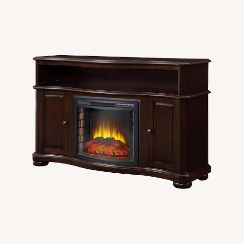 Used Merlot Media Mantel with Functional Heater for sale on AptDeco