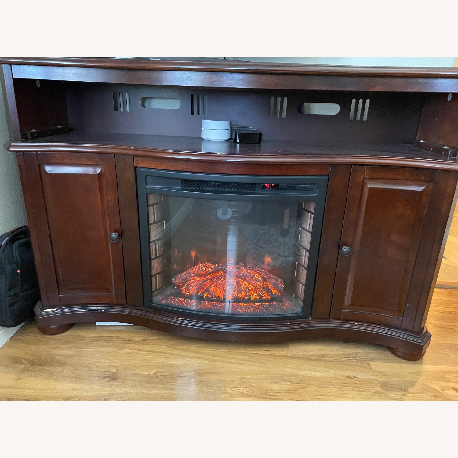 Merlot Media Mantel with Functional Heater - image-2