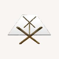 Emiliano by Wade Logan Gold Glass Dining Table