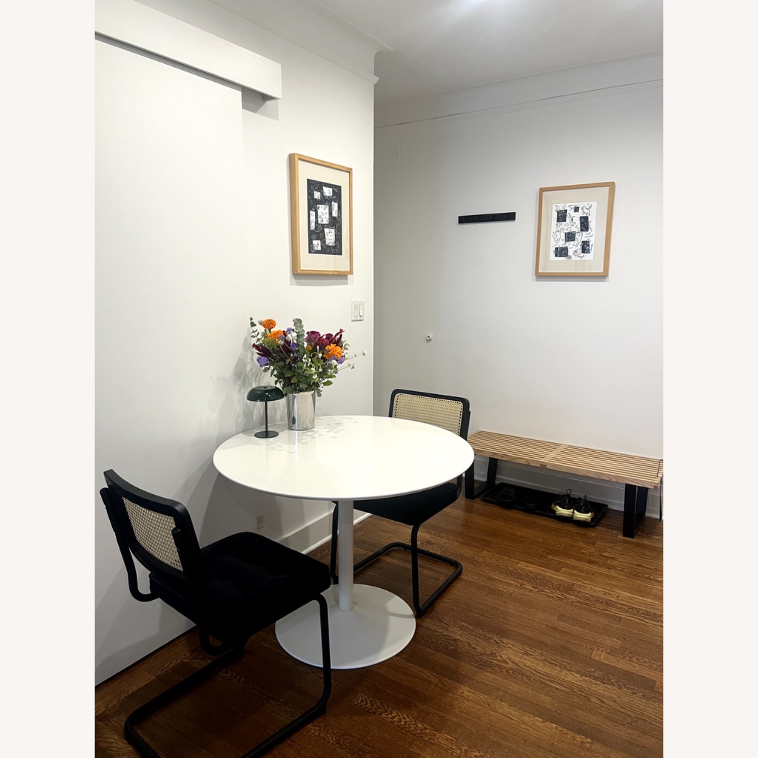 CB2 Odyssey White Metal Dining Table - image-2