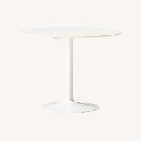 CB2 Odyssey White Metal Dining Table