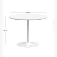CB2 Odyssey White Metal Dining Table