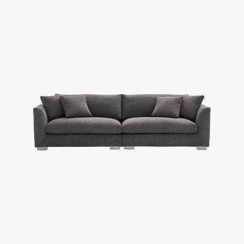 Used Mario Capasa Furniture Dark Gray 2 Piece Sectional for sale on AptDeco