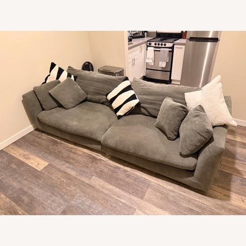 Used Mario Capasa Furniture Dark Gray 2 Piece Sectional for sale on AptDeco