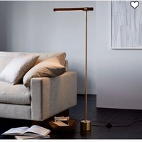 West Elm Dark Linear Wood LED Floor Lamp