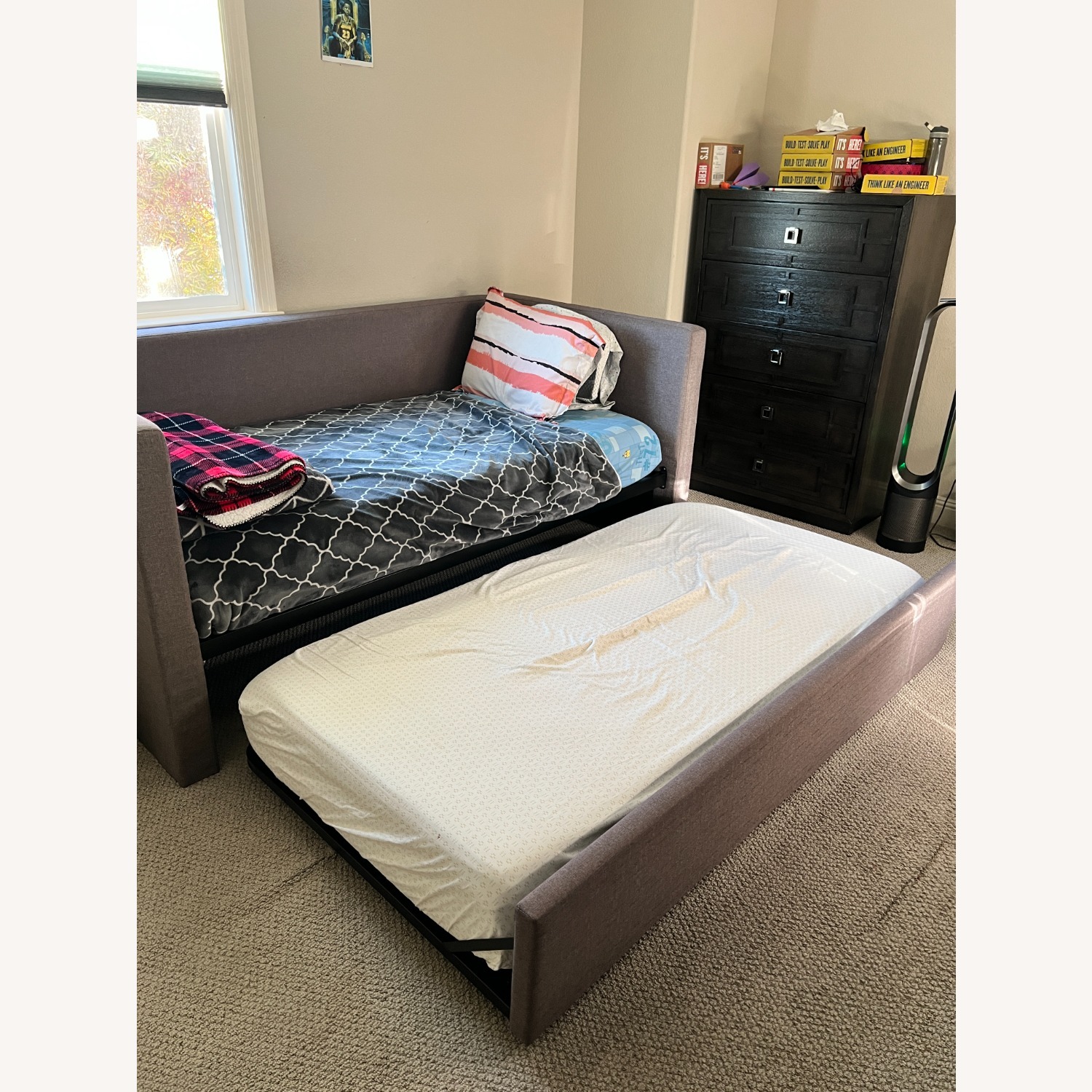 Living Spaces Light Gray Daybed - image-3