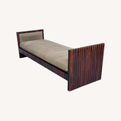 Used Art Deco Vintage Fluted Wood Chaise Lounge for sale on AptDeco