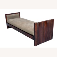 Art Deco Vintage Fluted Wood Chaise Lounge
