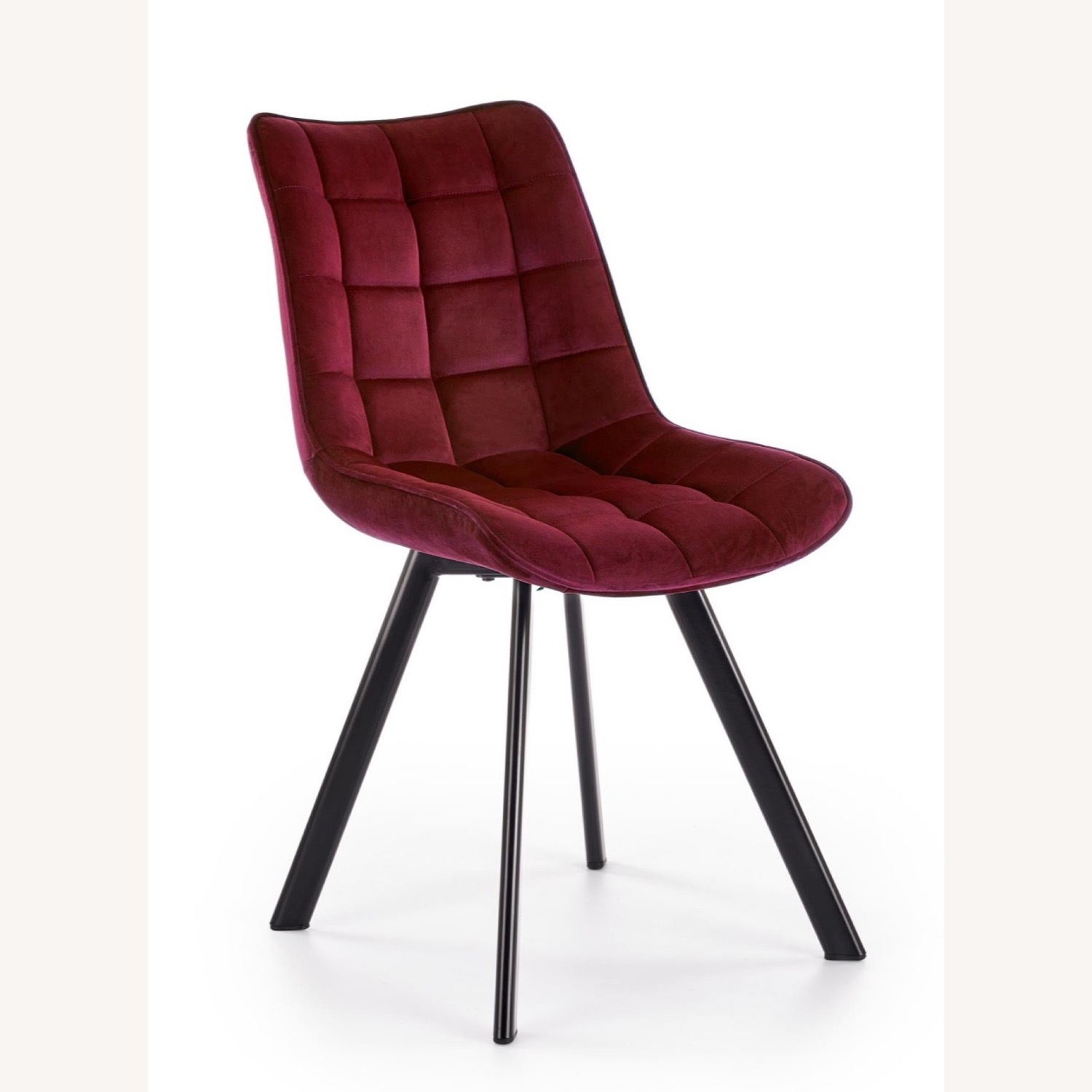 Bed Bath & Beyond Dark Red Quilted Velvet Chair - image-1