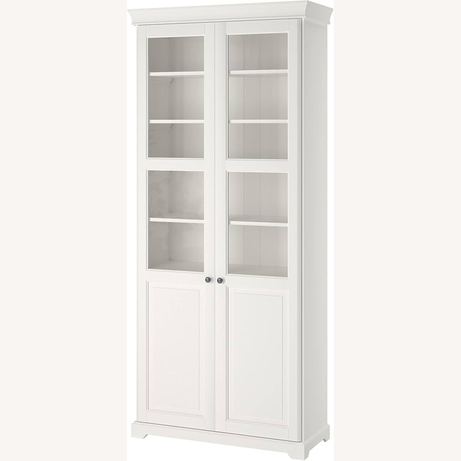 IKEA LIATORP Bookcase with Glass Doors in White - image-6