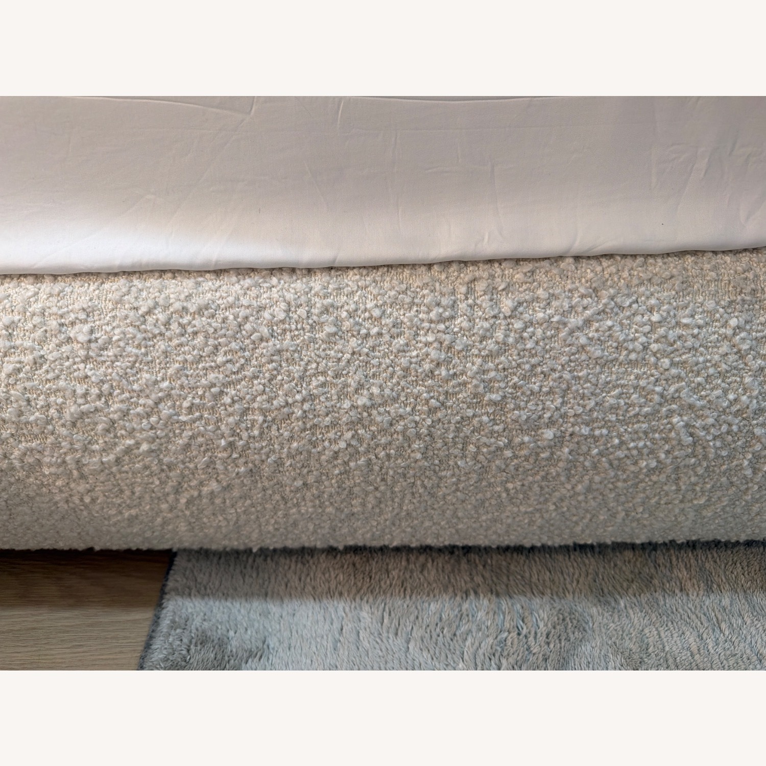 CB2 Diana White Fabric Queen Bed - image-3